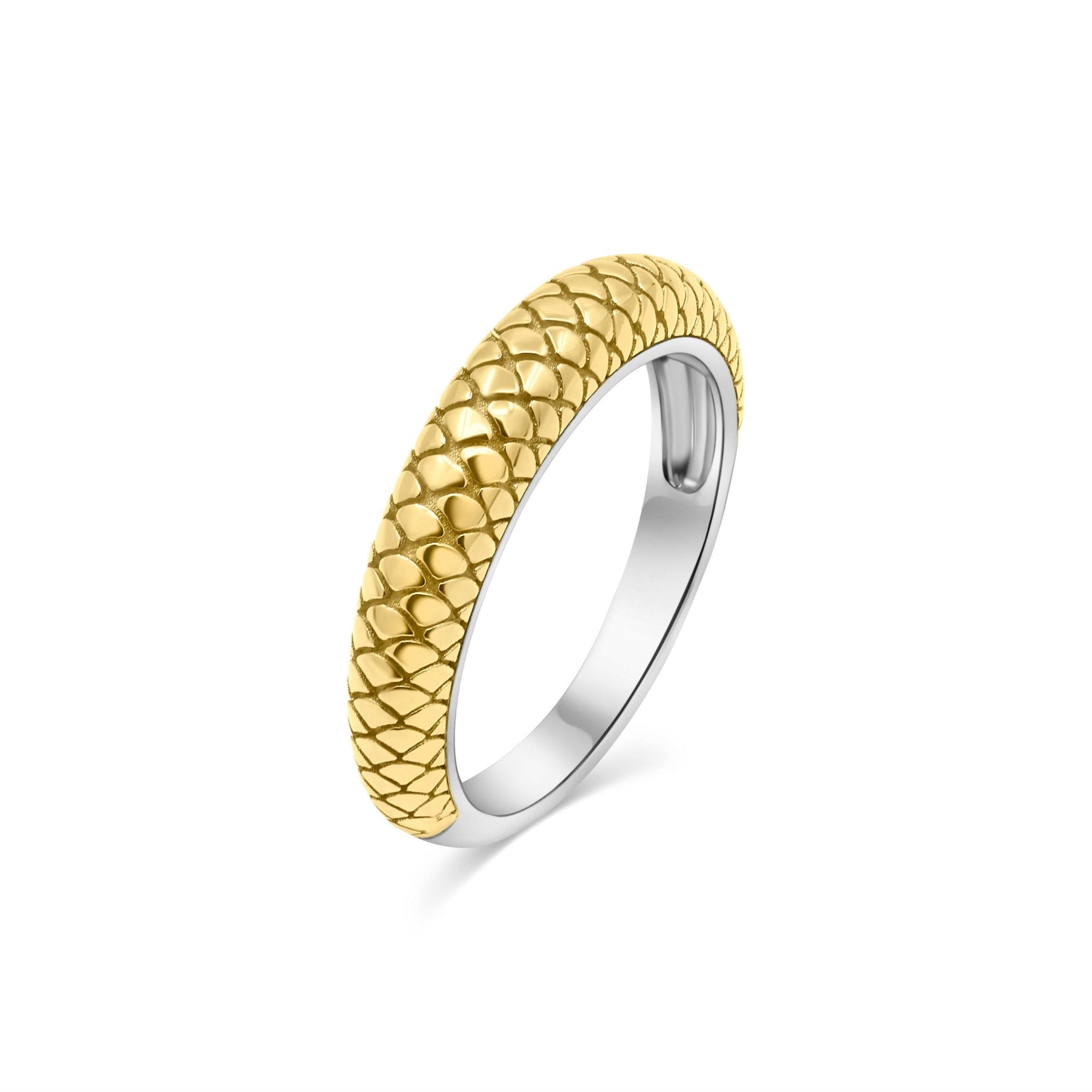 18K Mixed Gold Boa Ring - Gemaee UAE