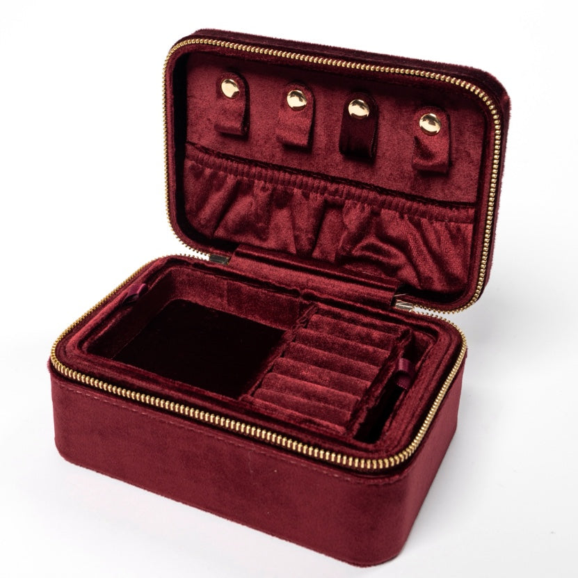 Travel Leather Jewelry Storage Box-Small - Rumi Life